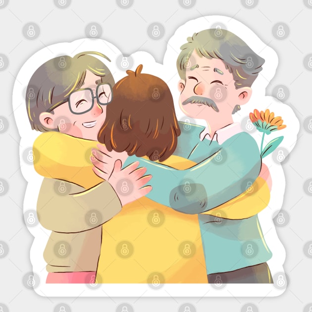 Watercolor Parent Day Sticker by Mako Design 